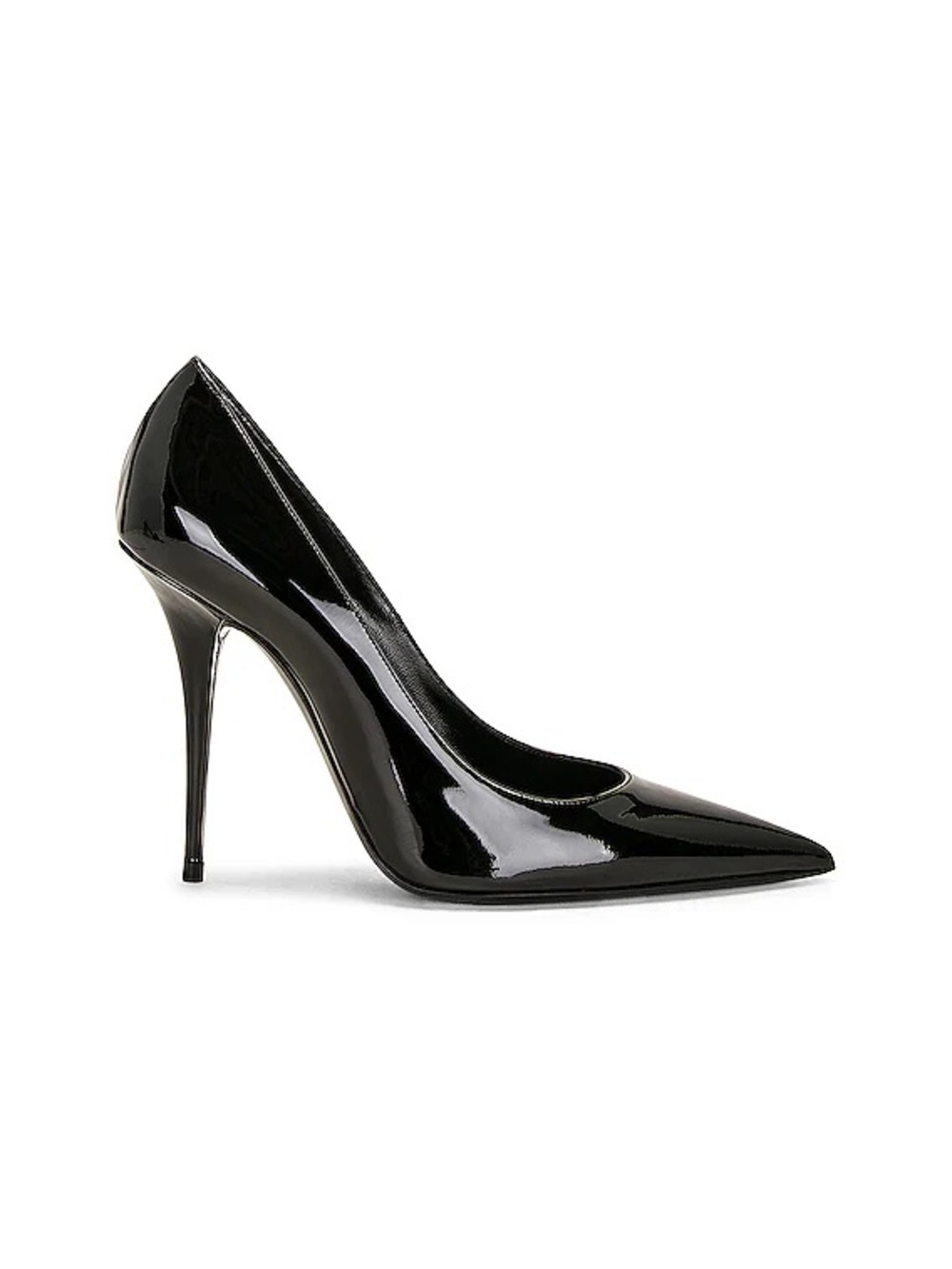 Mango Black Patent Pointed Stiletto Pump